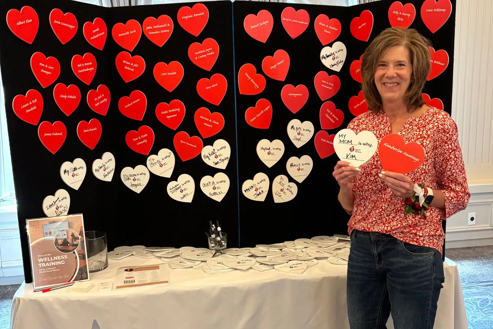 CJ & Associates President Kim Hastings attending an American Heart Association Go Red for Women event in Wisconsin.